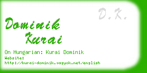 dominik kurai business card